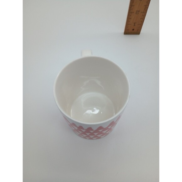 2016 Starbucks White with Red Triangle Christmas Trees 14.2 oz Coffee Mug - Picture 5 of 6